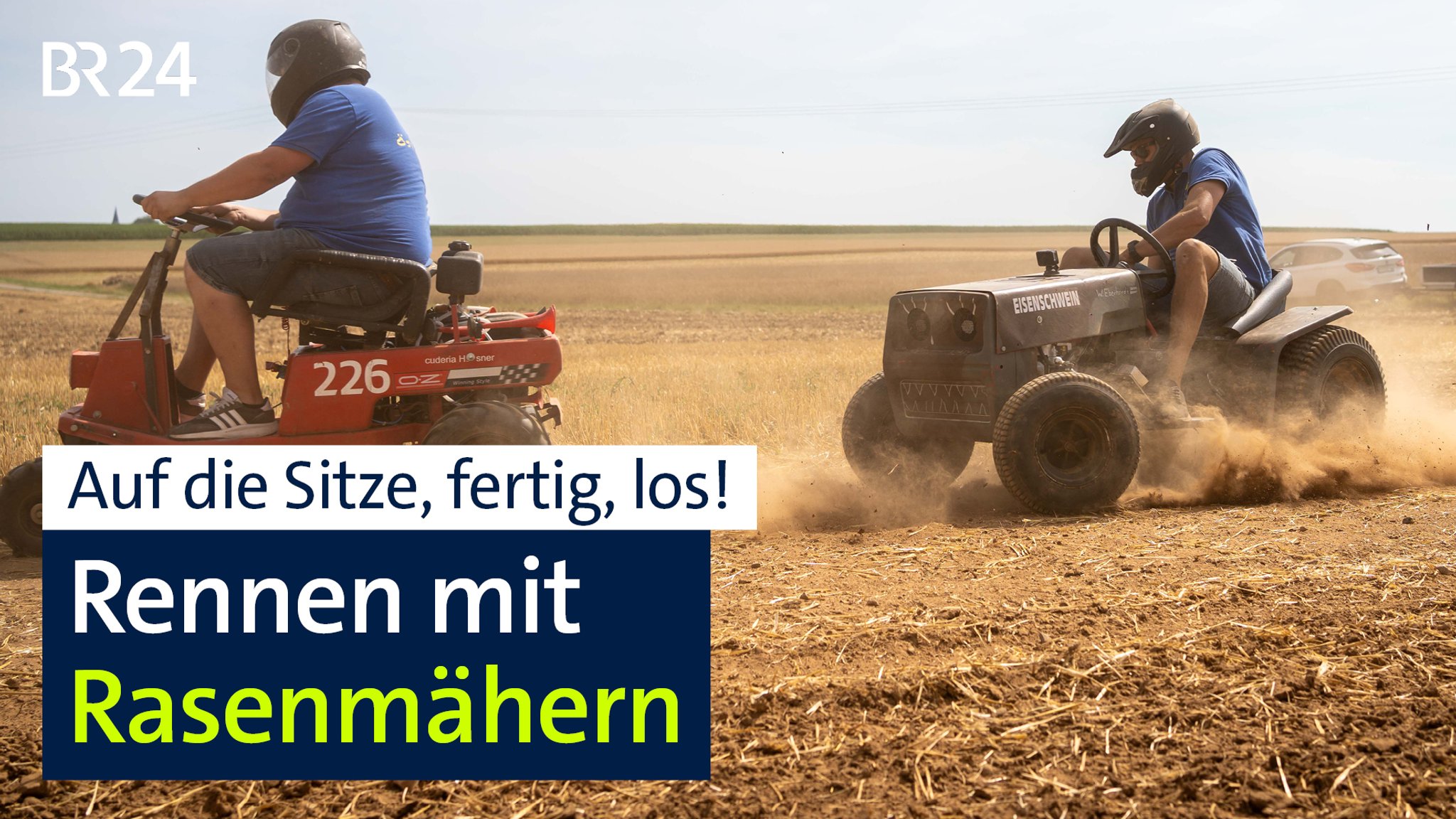BR24 vor Ort: Rennen mit Rasenmähern