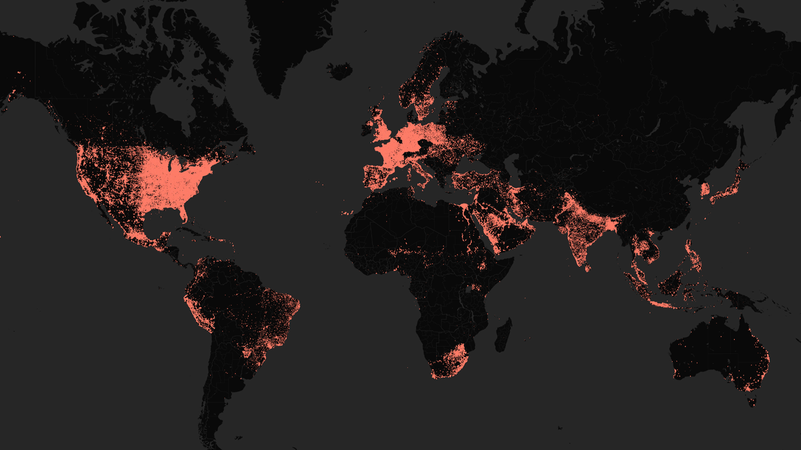 Die Karte zeigt die Standortdaten des ausgewerteten Datensatzes innerhalb einer Stunde. | Bild: Martin Gundersen/NRK Die Karte zeigt die Standortdaten des ausgewerteten Datensatzes innerhalb einer Stunde.