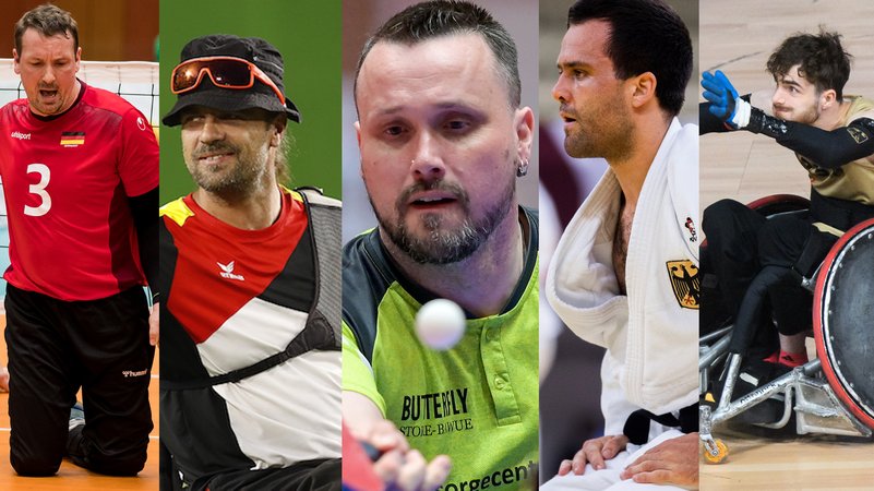 Die schwäbischen Paralympics-Teilnehmer. | Bild: Fotos: picture alliance / Montag: BR Die schwäbischen Paralympics-Teilnehmer.