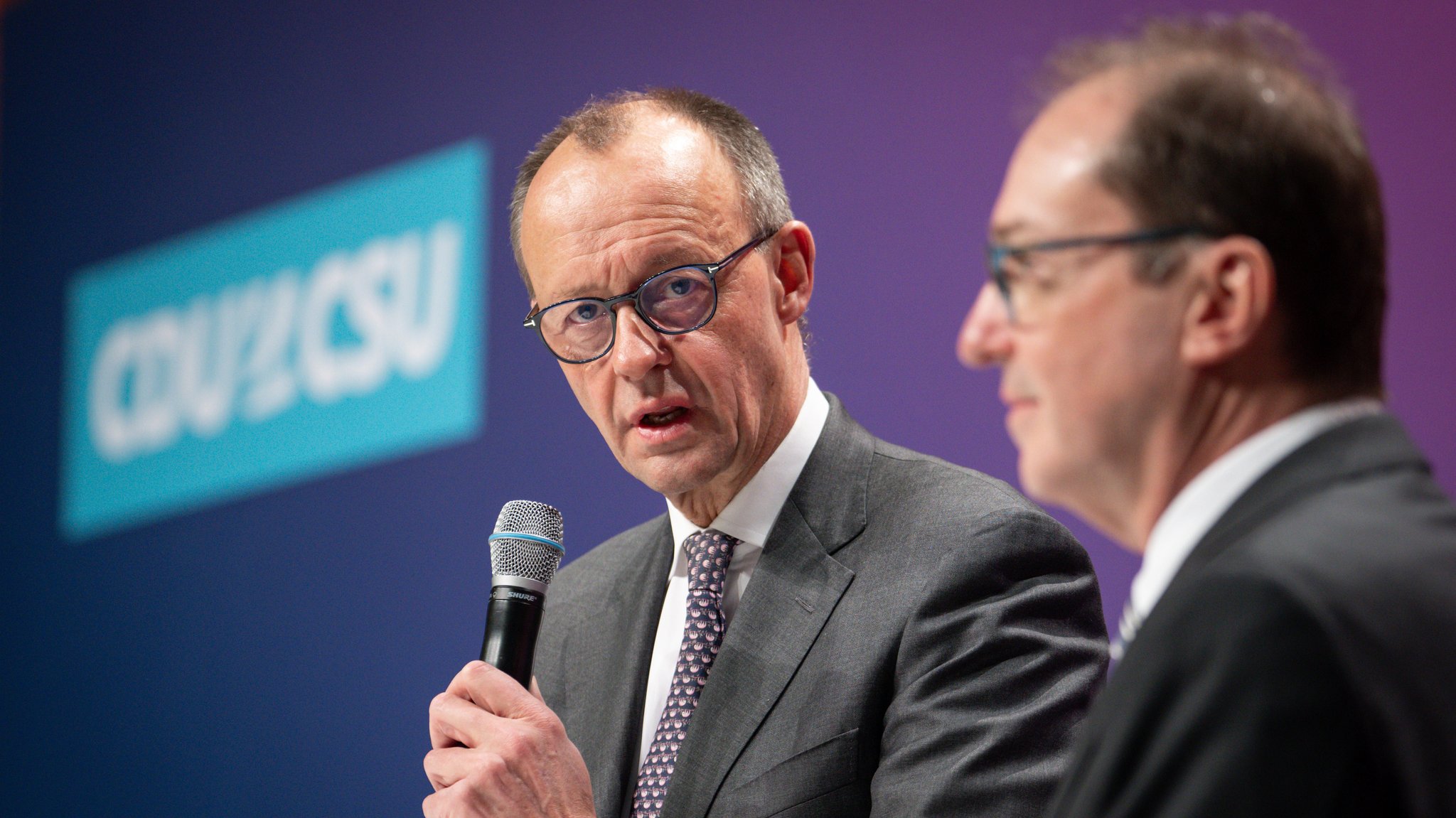 Friedrich Merz, CDU Bundesvorsitzender, und CSU-Landesgruppenchef Alexander Dobrindt.