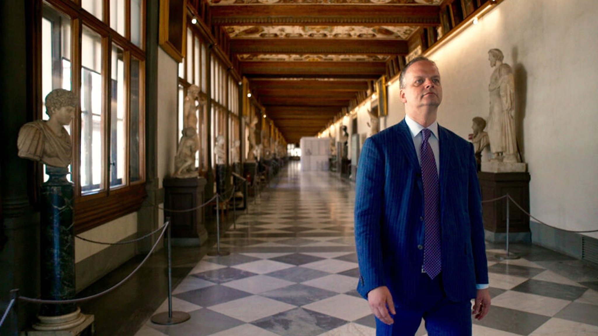 Kunsthistoriker Eike Schmidt in den Uffizien.
