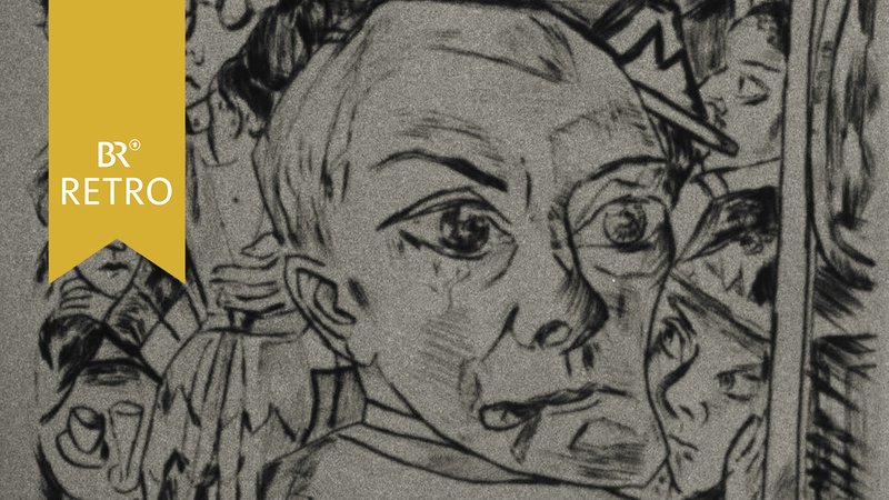 Selbstporträt von Max Beckmann. | Bild: BR Archiv Selbstporträt von Max Beckmann.
