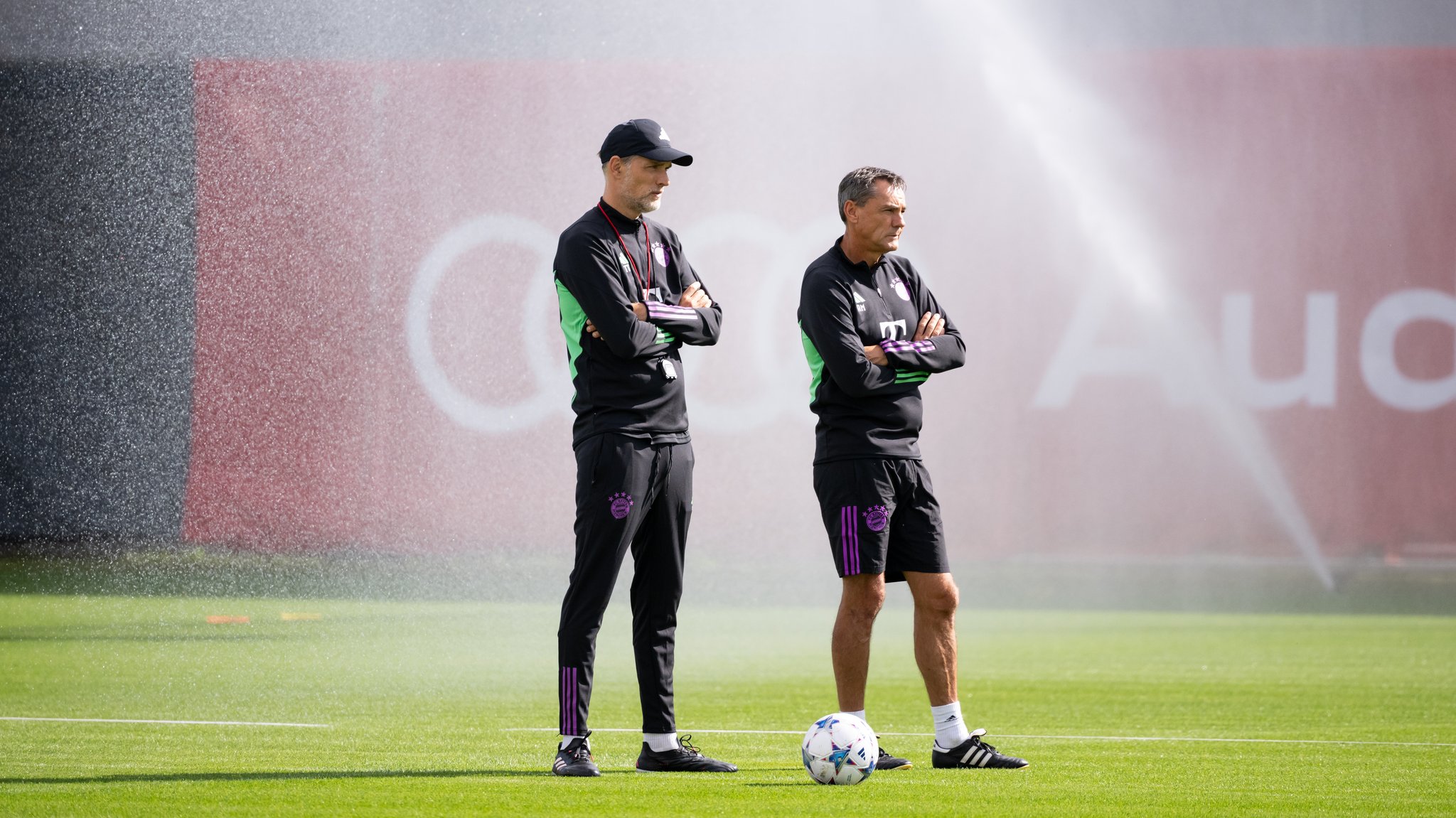 Thomas Tuchel am Trainingsgelände des FC Bayern München