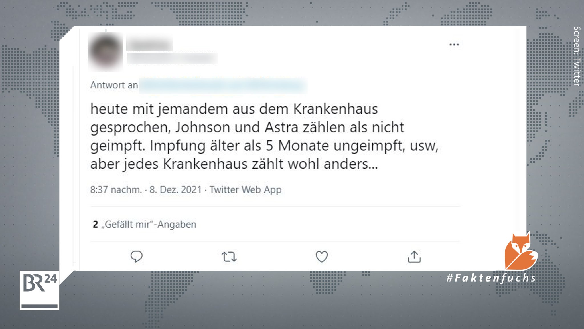 Tweet zur Impferfassung in den Krankenhäusern