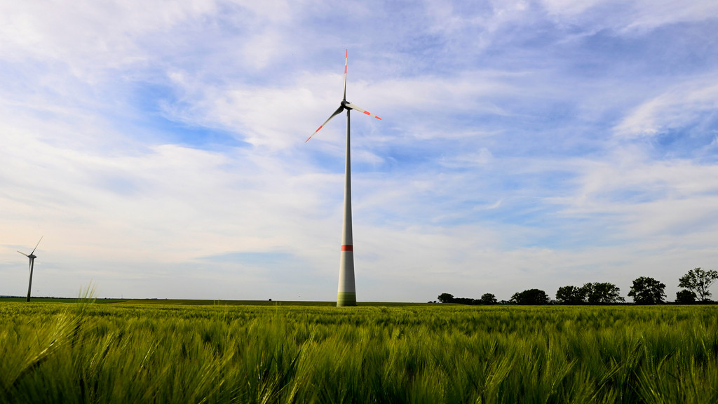 Im Bild ein Windpark bei Prittitz, 25.05.2022
