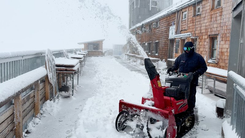Neuschnee auf der Zugspitze | Bild: Dominik Bartl Neuschnee auf der Zugspitze
