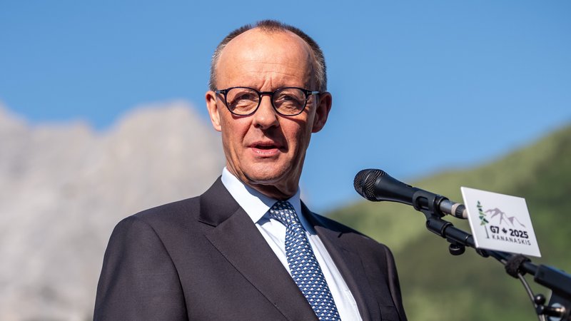 Bundeskanzler Merz auf dem G7 Gipfel in Kanada | Bild: picture alliance/dpa/dpa-Pool | Michael Kappeler Bundeskanzler Merz auf dem G7 Gipfel in Kanada