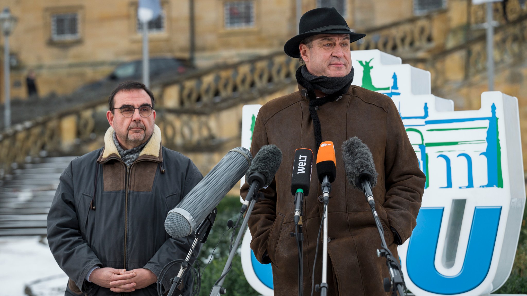 Klaus Holetschek, CSU-Fraktionsvorsitzender, und Markus Söder, Ministerpräsident, zum Auftakt der Winterklausur Landtagsfraktion 