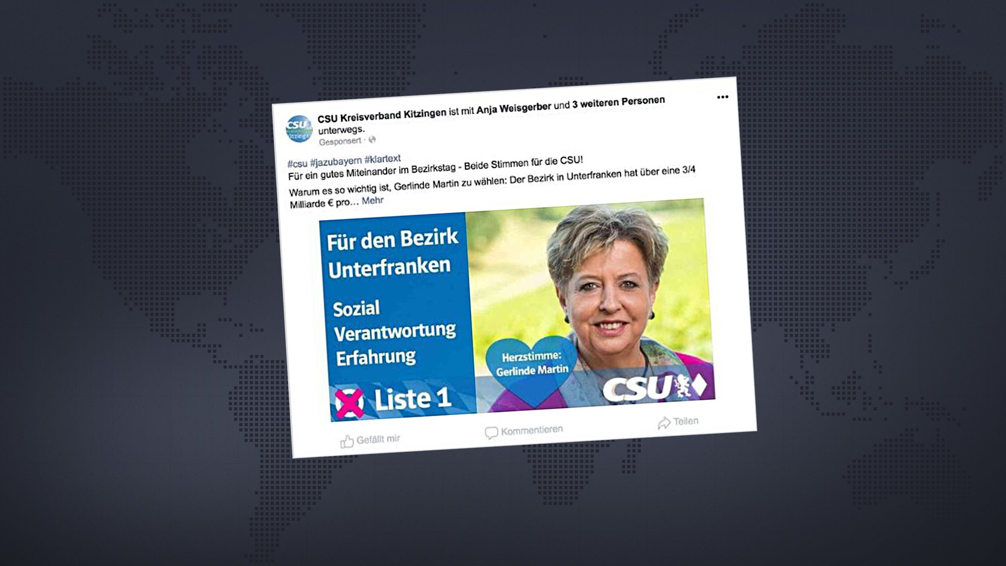 Gesponserter Post des CSU-Kreisverbands Kitzingen