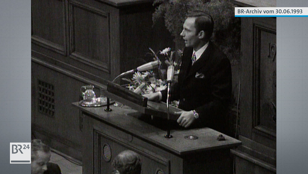 Georg Kronawitter am Redepult | Bild: BR-Archiv Georg Kronawitter am Redepult