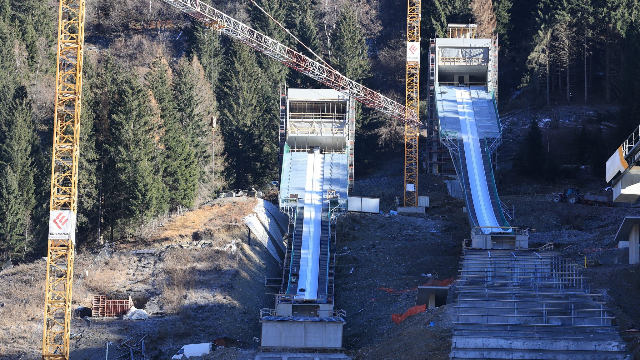 Baustelle in Predazzo, Val di Fiemme 