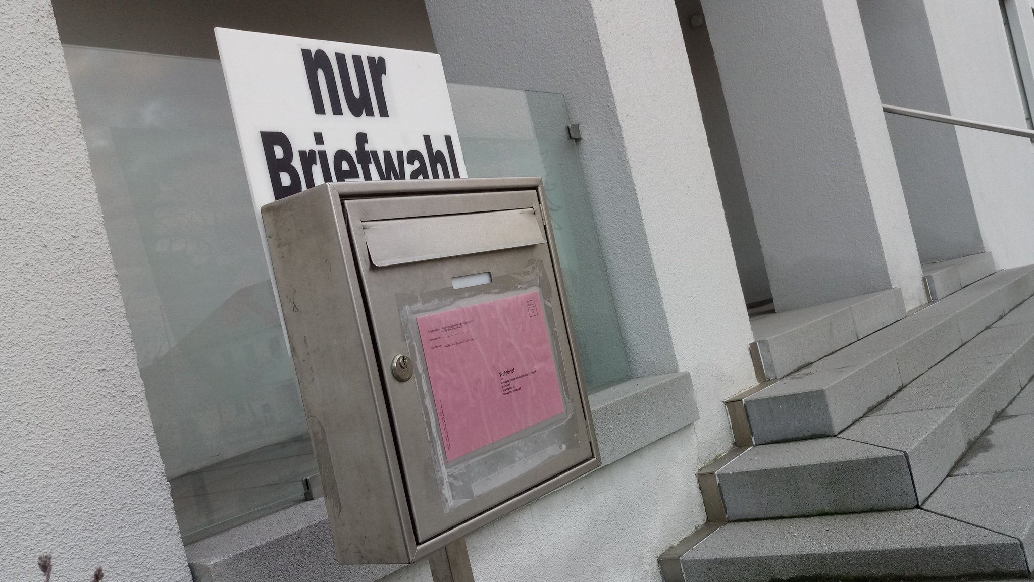 Briefkasten für die Briefwahl in der Oberpfalz