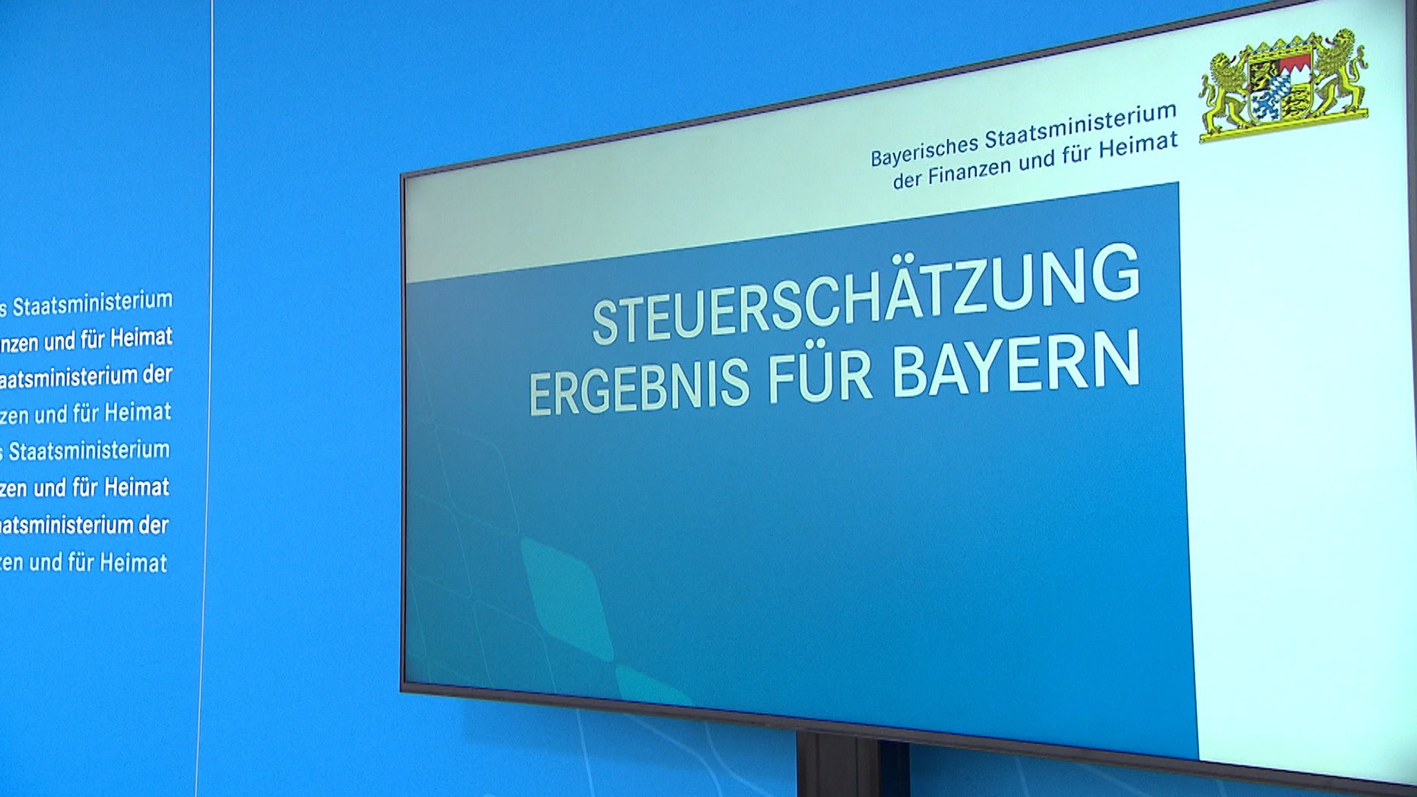 Bildschirm im Bayerischen Finanzministerium.