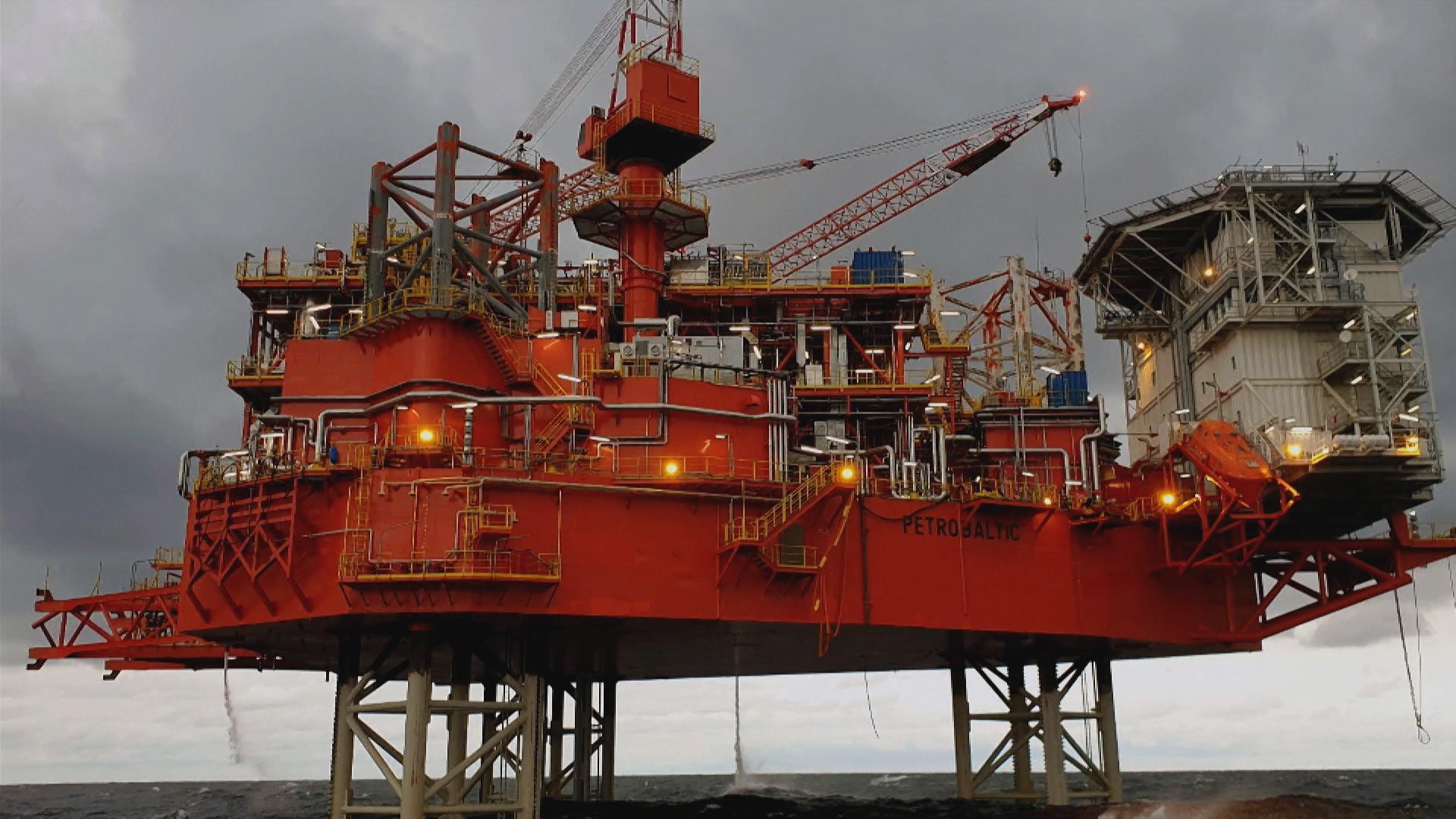 Polnische Bohrinsel in der Ostsee