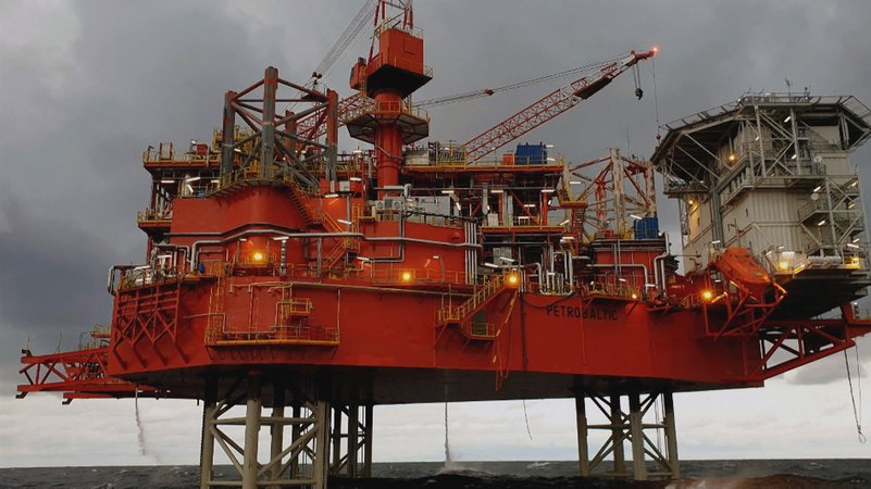 Polnische Bohrinsel in der Ostsee | Bild: BR Polnische Bohrinsel in der Ostsee