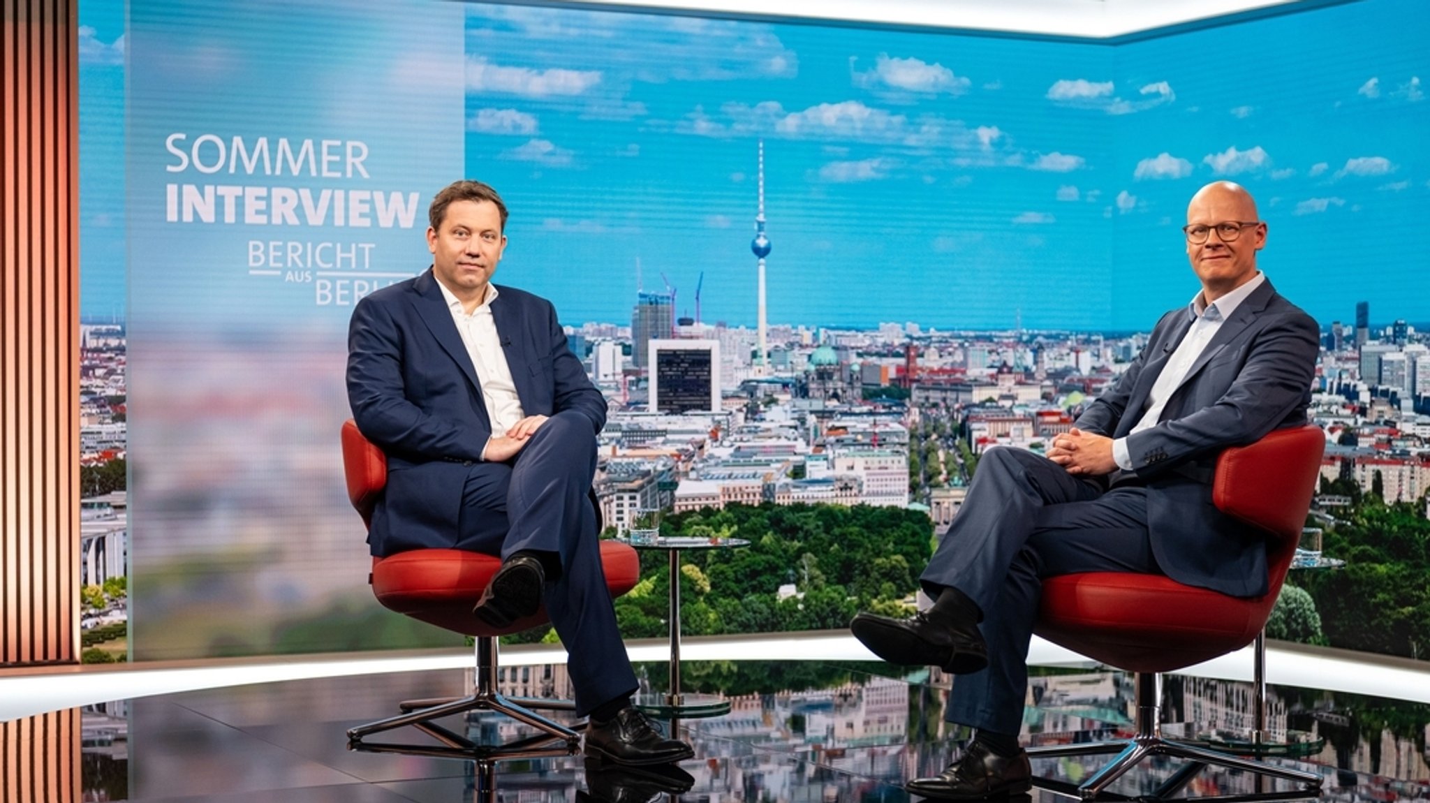 SPD-Vorsitzender und Vize-Kanzler Lars Klingbeil beim ARD-Sommerinterview