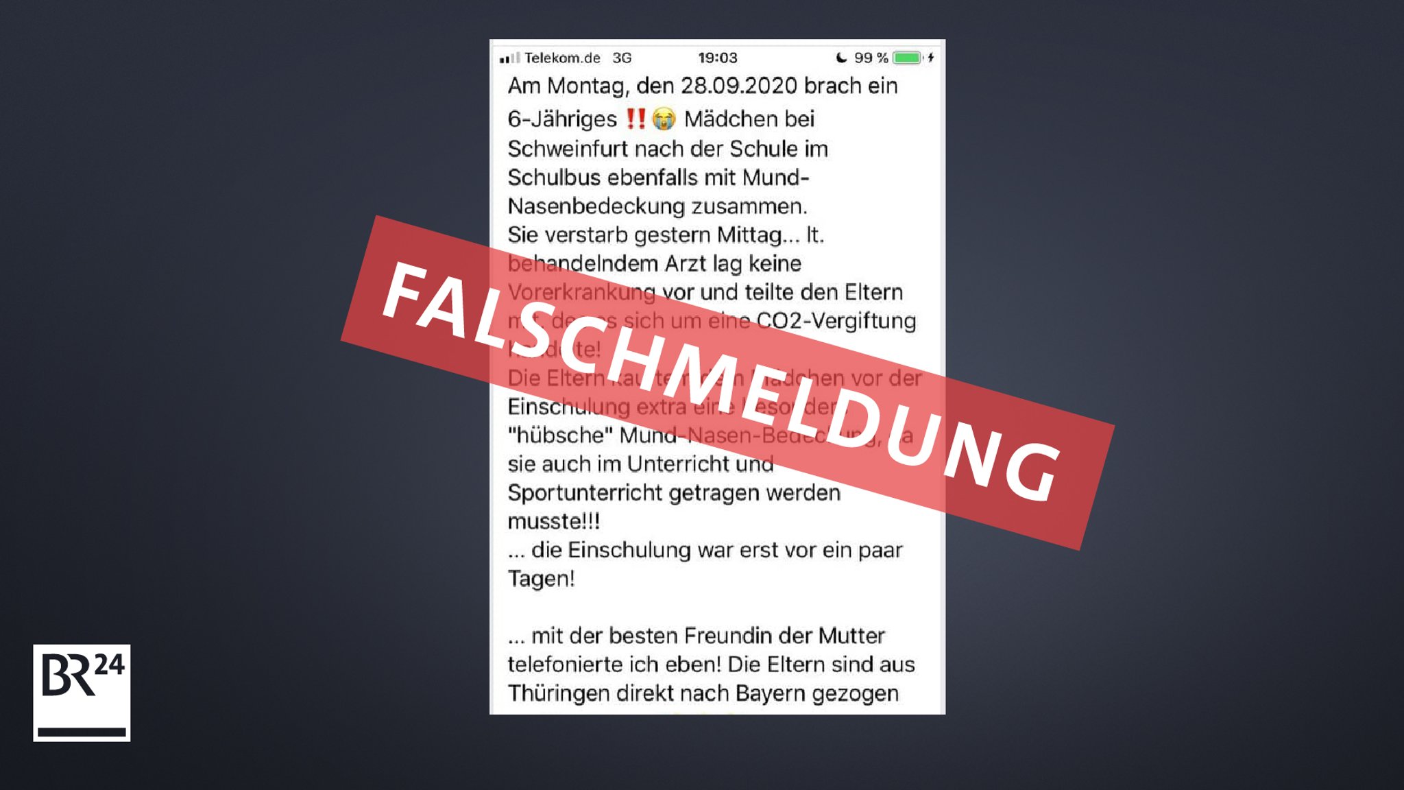 Falschmeldung zu totem Kind