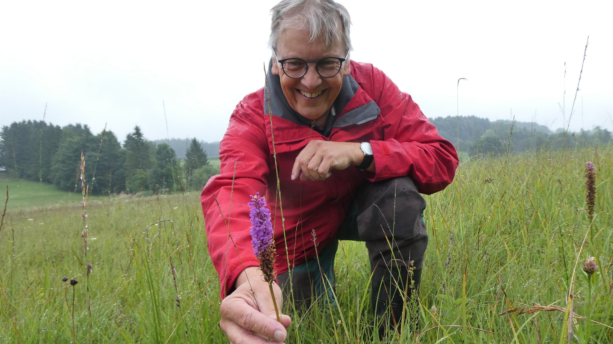 Josef Rüegg auf der Streuwiese in Gutterstätt