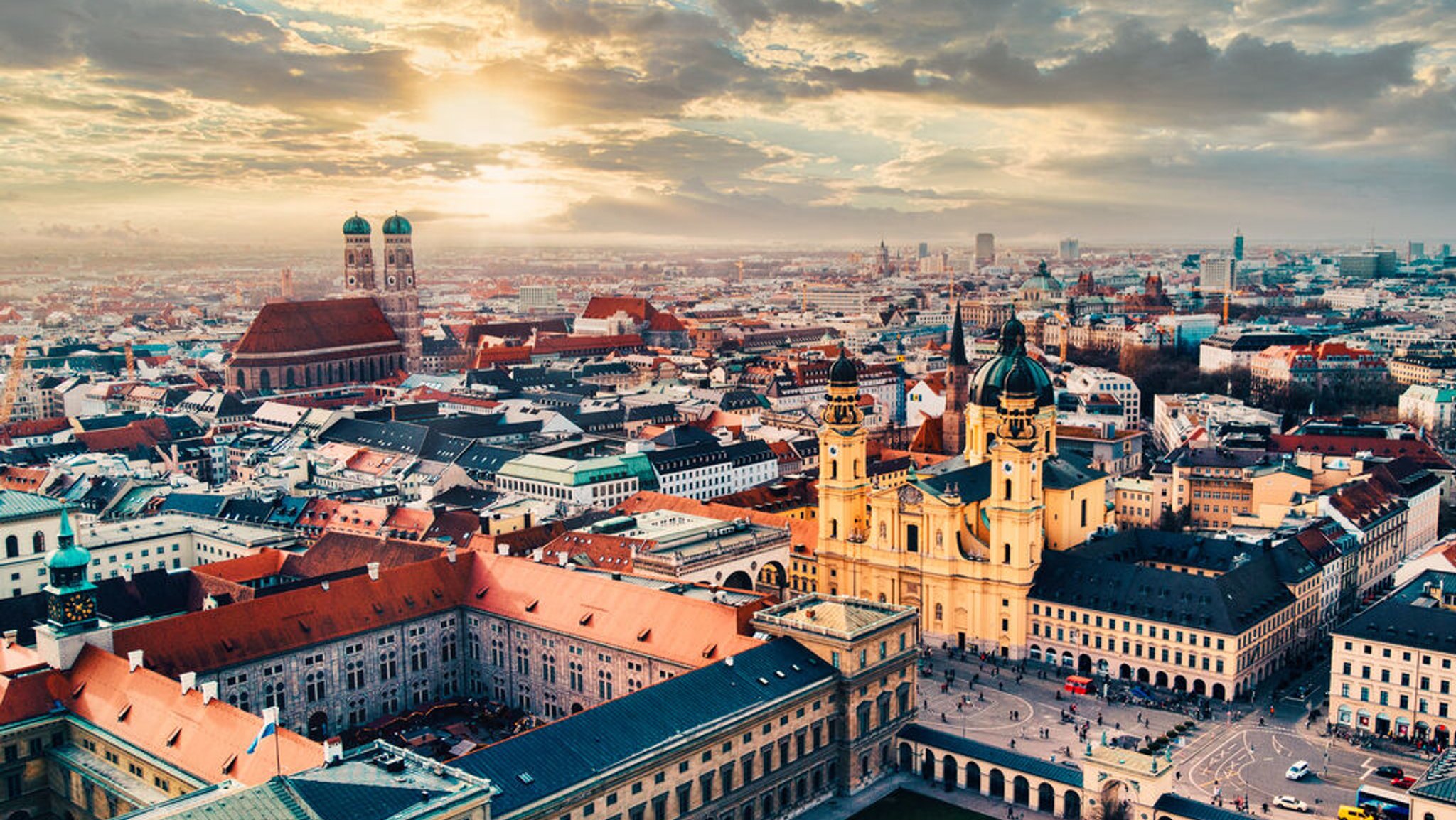 Blick über die Stadt München.