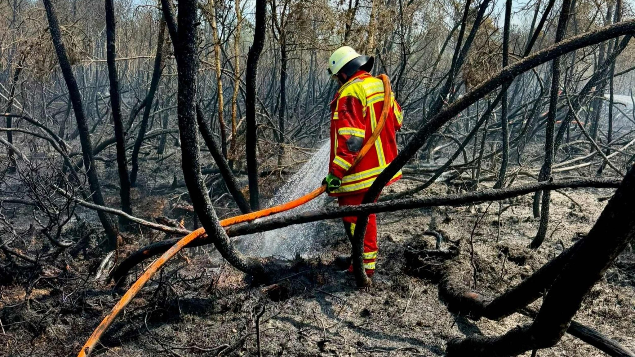 Waldbrand am Chiemsee: Lage vorerst unter Kontrolle