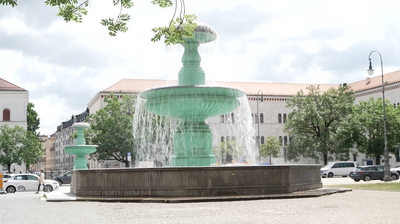 Brunnen am Universitätsgeländer der LMU | Bild: BR Brunnen am Universitätsgeländer der LMU