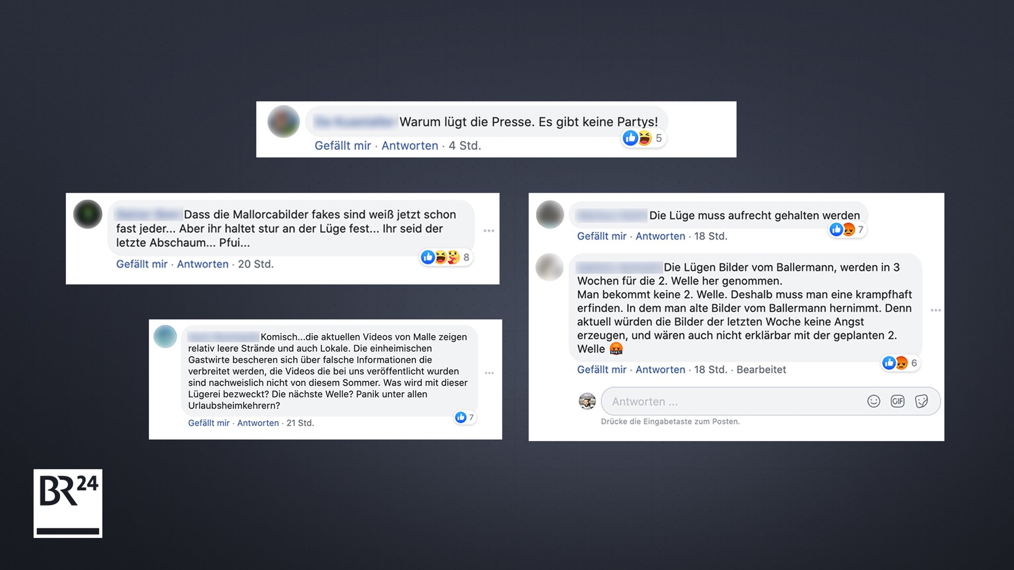 Kommentare auf der BR24-Facebookseite