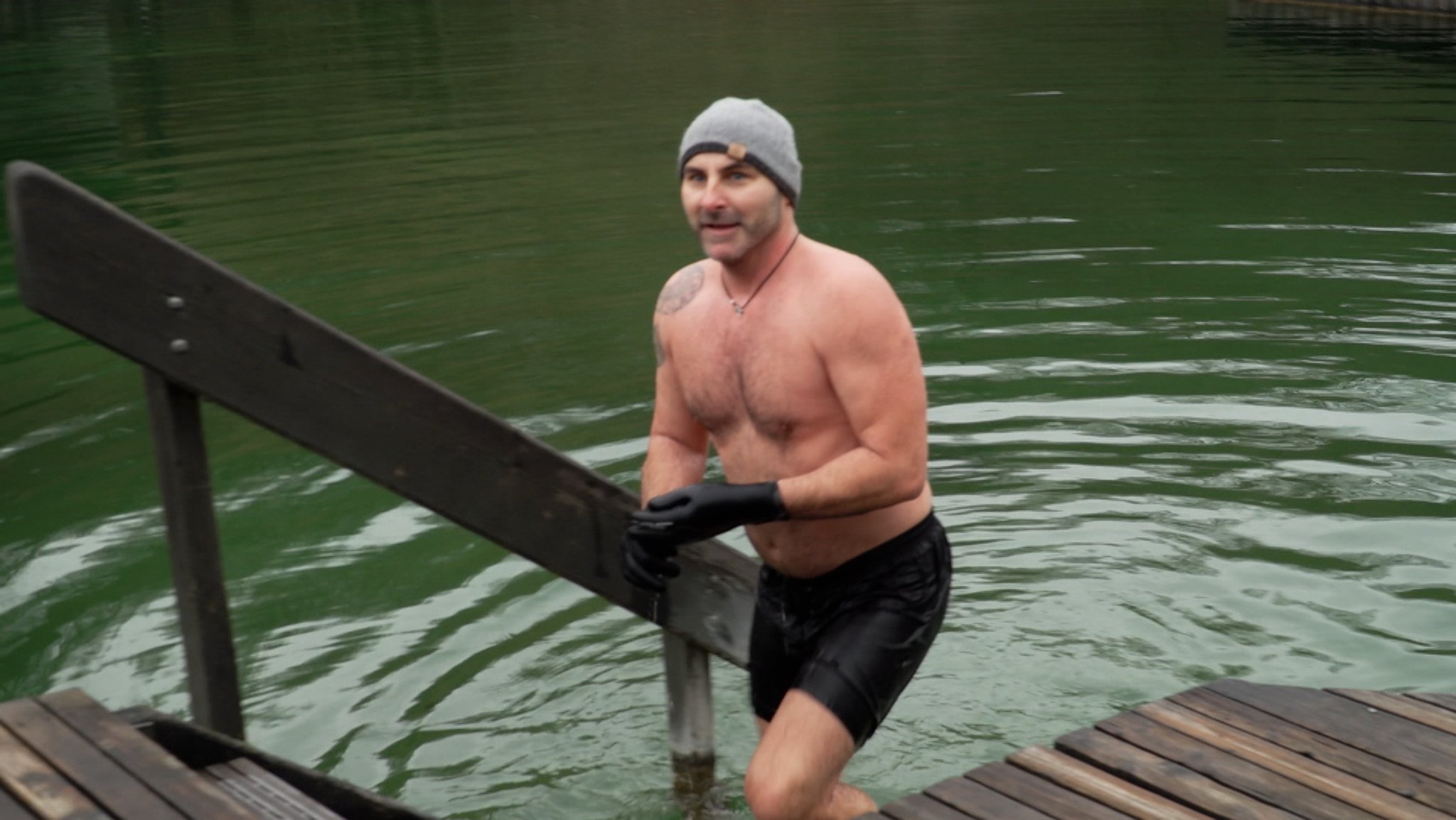 Eisschwimmen in Burghausen.