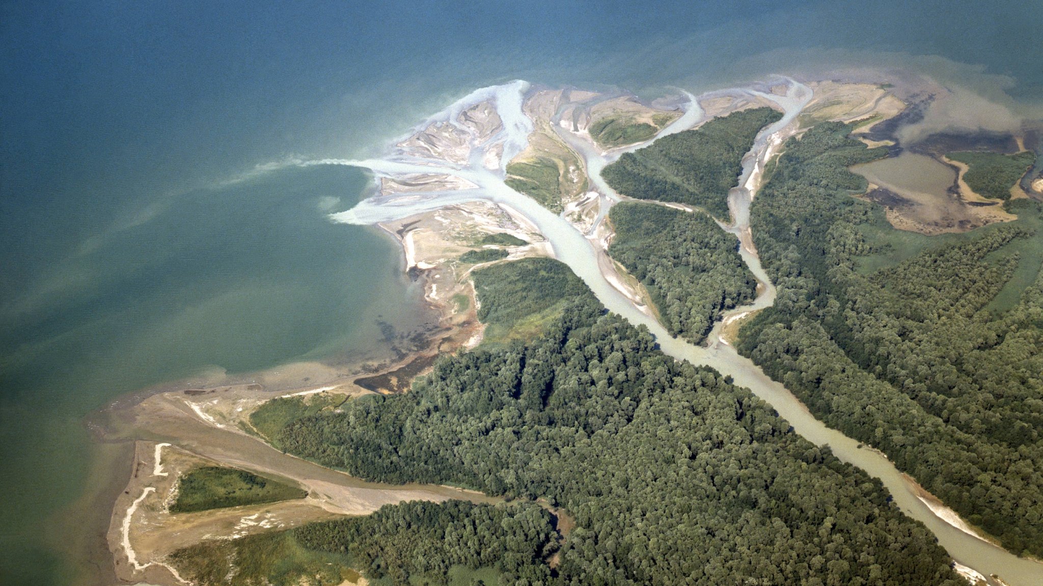 Mündungsdelta der Tiroler Achen in den Chiemsee