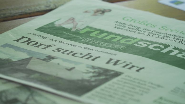 Zeitungsausschnitt mit Schlagzeile "Dorf sucht Wirt" | Bild:BR