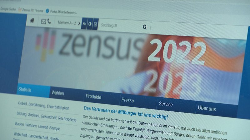 Webseite zum Zensus 2022 | Bild: Screenshot BR Webseite zum Zensus 2022