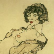 "Die Tigerin" von Walter Serner | Bild: Liegender Frauenakt, Egon Schiele