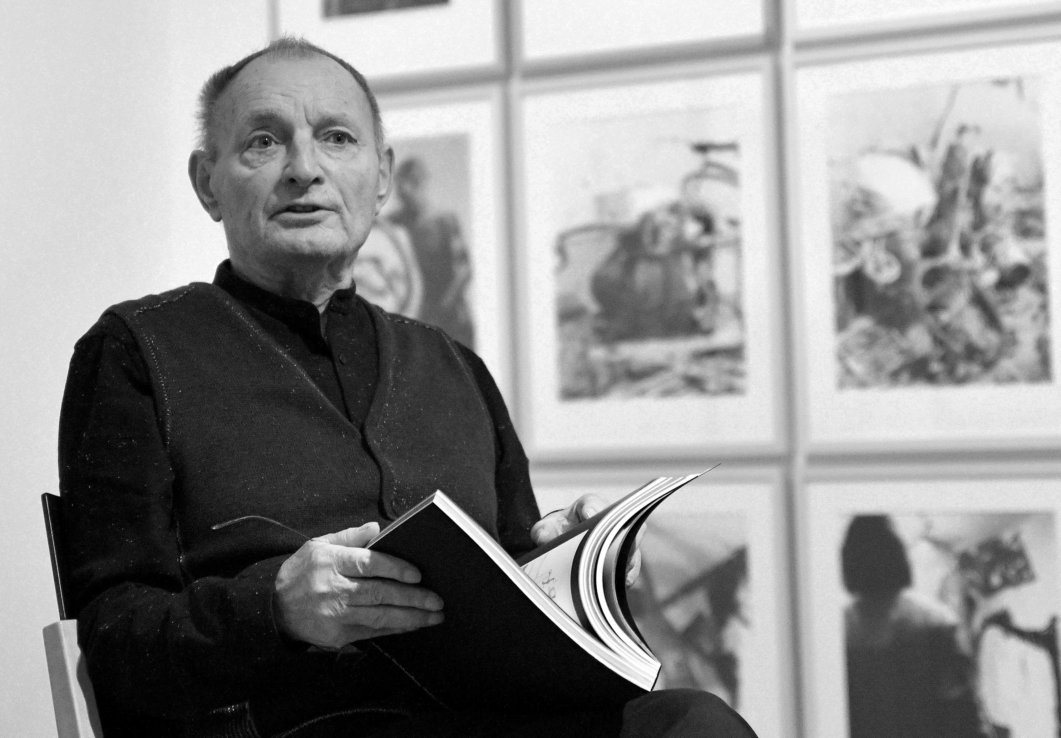 Künstler und Schriftsteller: Günter Brus bei seiner Ausstellung "Unruhe nach dem Sturm" im Belvedere 21 in Wien am 01. 02.2018.