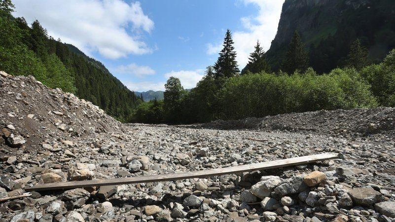 Archivbild: Das Bachbett des Rappenalpbaches bei Oberstdorf im Sommer 2023