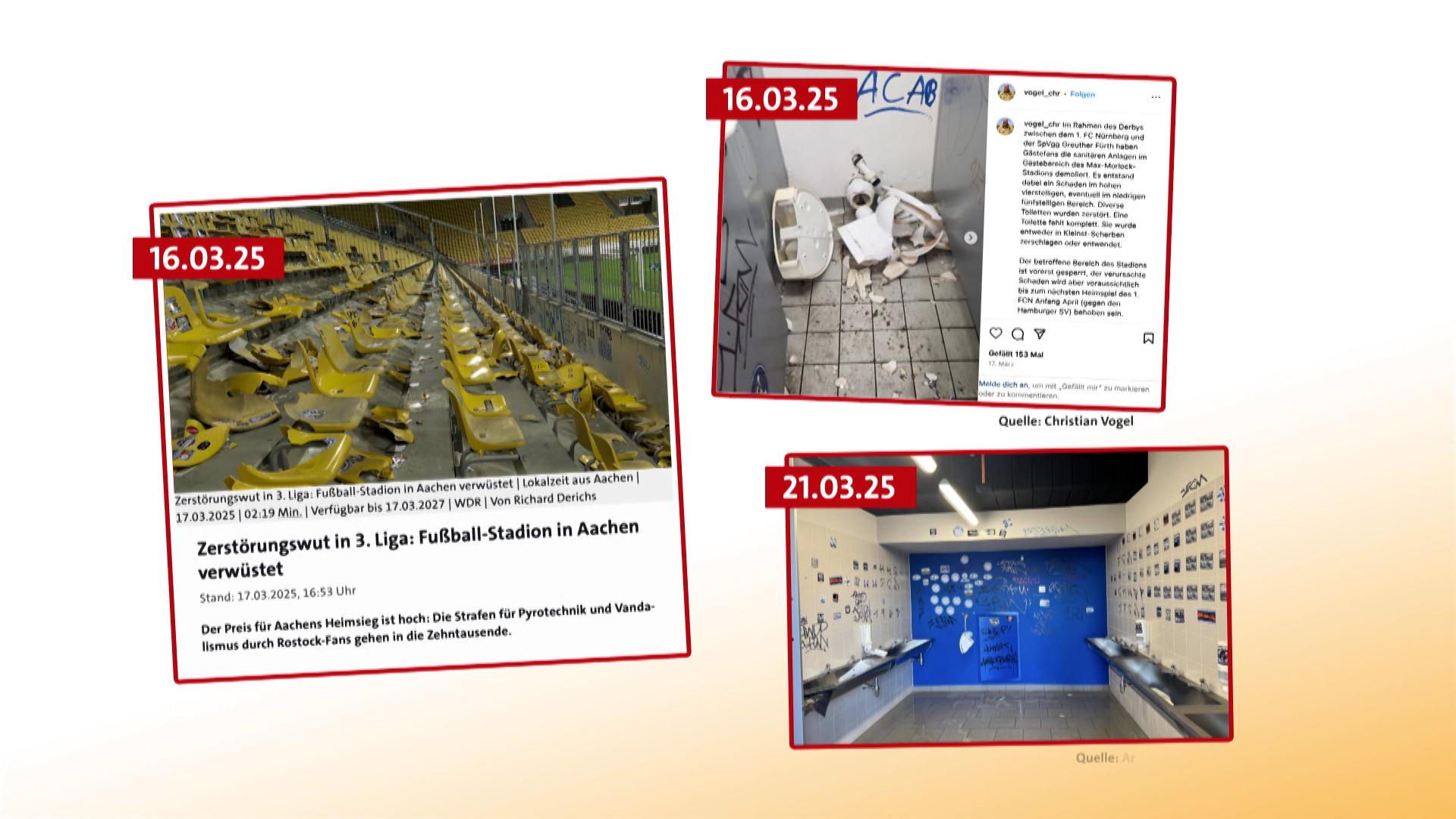 Vandalismus im Stadion wird zum Problem für Vereine