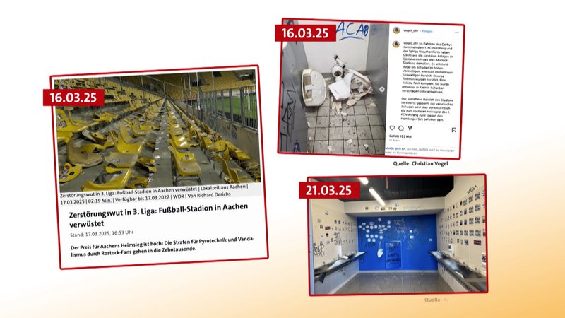 Vandalismus im Stadion wird zum Problem für Vereine | Bild: Bayerischer Rundfunk 2025 Vandalismus im Stadion wird zum Problem für Vereine