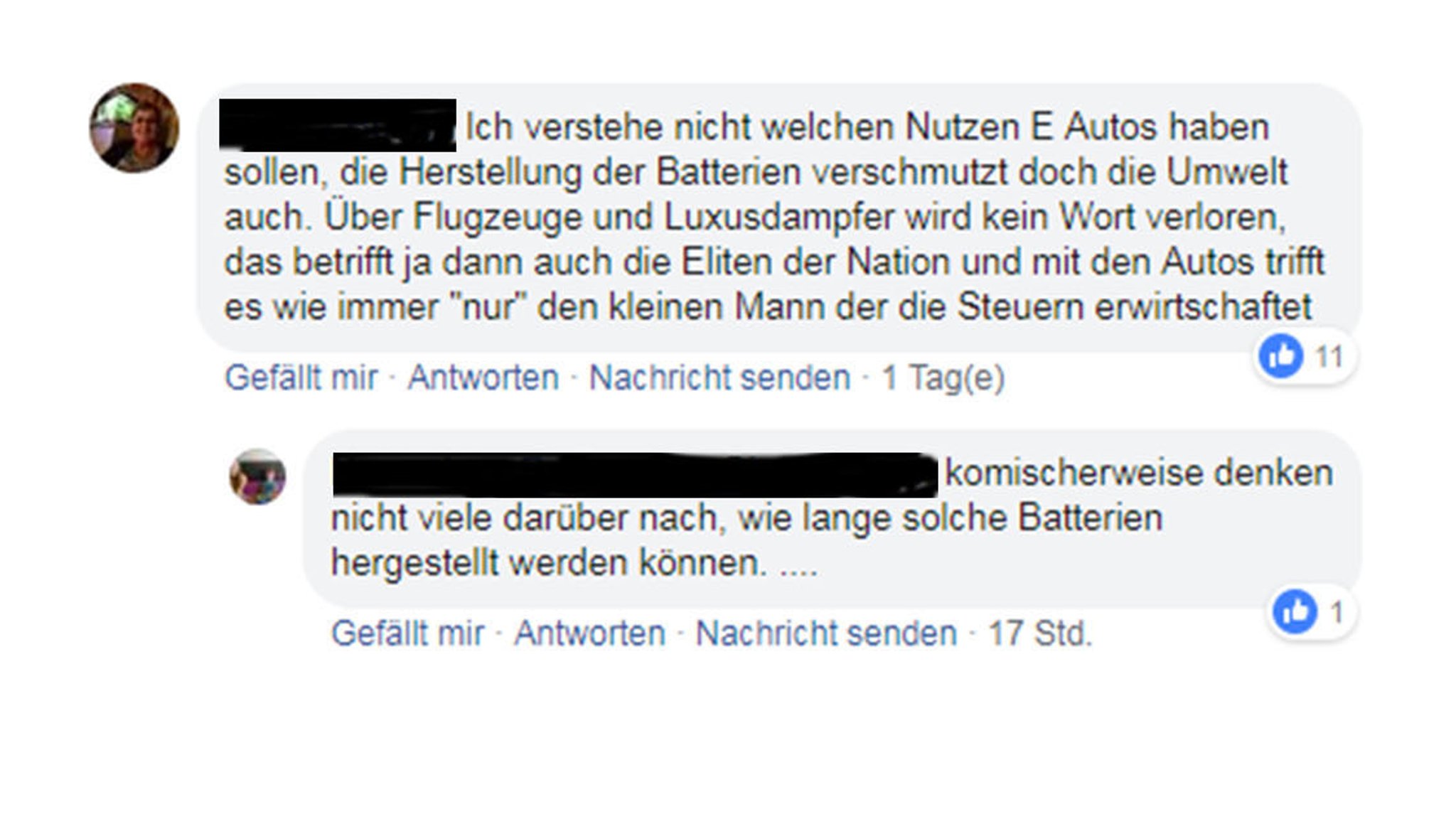 Kommentare auf BR24-Facebook