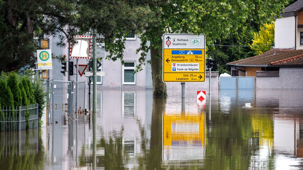 Das Hochwasser in Günzburg Anfang Juni setzte große Teile der Stadt unter Wasser.