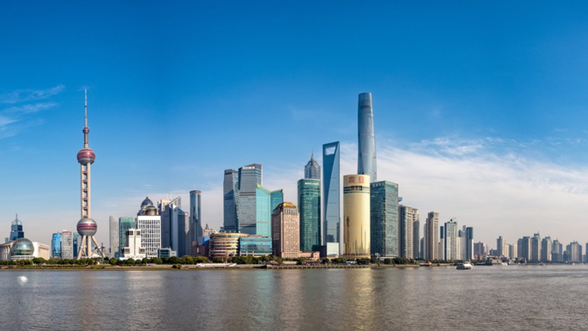 Panoramaansicht von Shanghai.