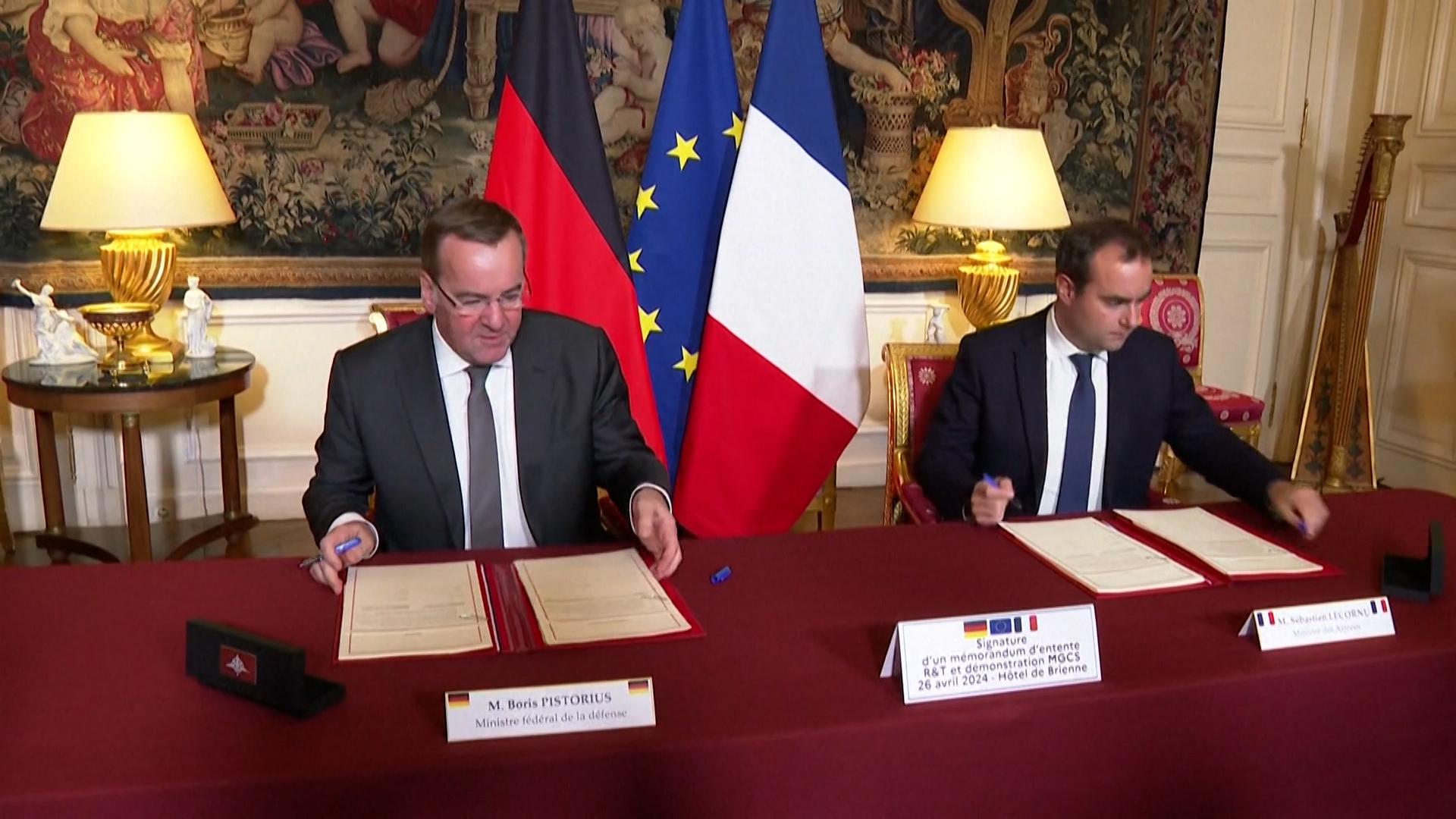 Bundesverteidigungsminister Boris Pistorius (SPD) und sein französischer Kollege Sébastien Lecornu