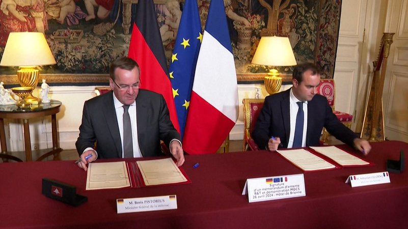 Bundesverteidigungsminister Boris Pistorius (SPD) und sein französischer Kollege Sébastien Lecornu