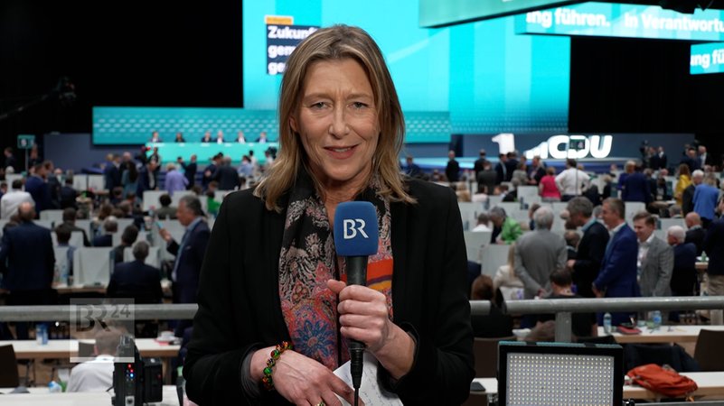 Stephanie Stauss vom CDU-Parteitag | Bild: Bayerischer Rundfunk 2024 Stephanie Stauss vom CDU-Parteitag