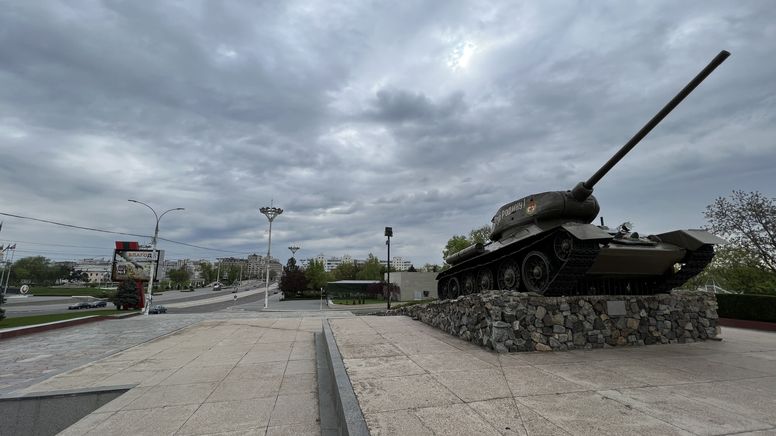 Ein Blick auf Tiraspol, die sogenannte Hauptstadt Transnistriens, am 28. April 2022.  | Bild:picture alliance / AA | Stringer