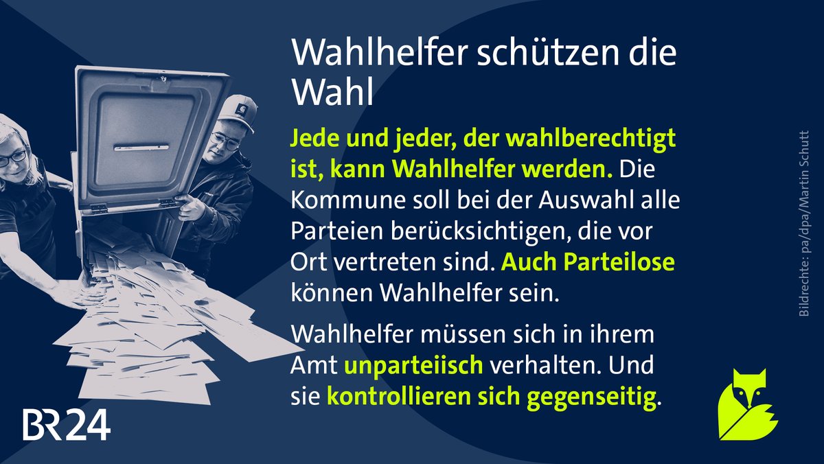 Wahlhelfer schützen die Wahl.