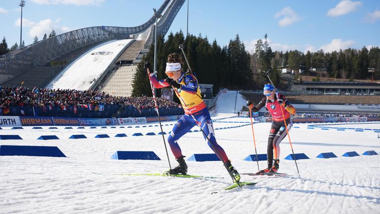 Lou Jeanmonnot und Franziska Preuß im Zweikampf um den Gesamtweltcup | Bild:picture alliance / NTB | Terje Pedersen