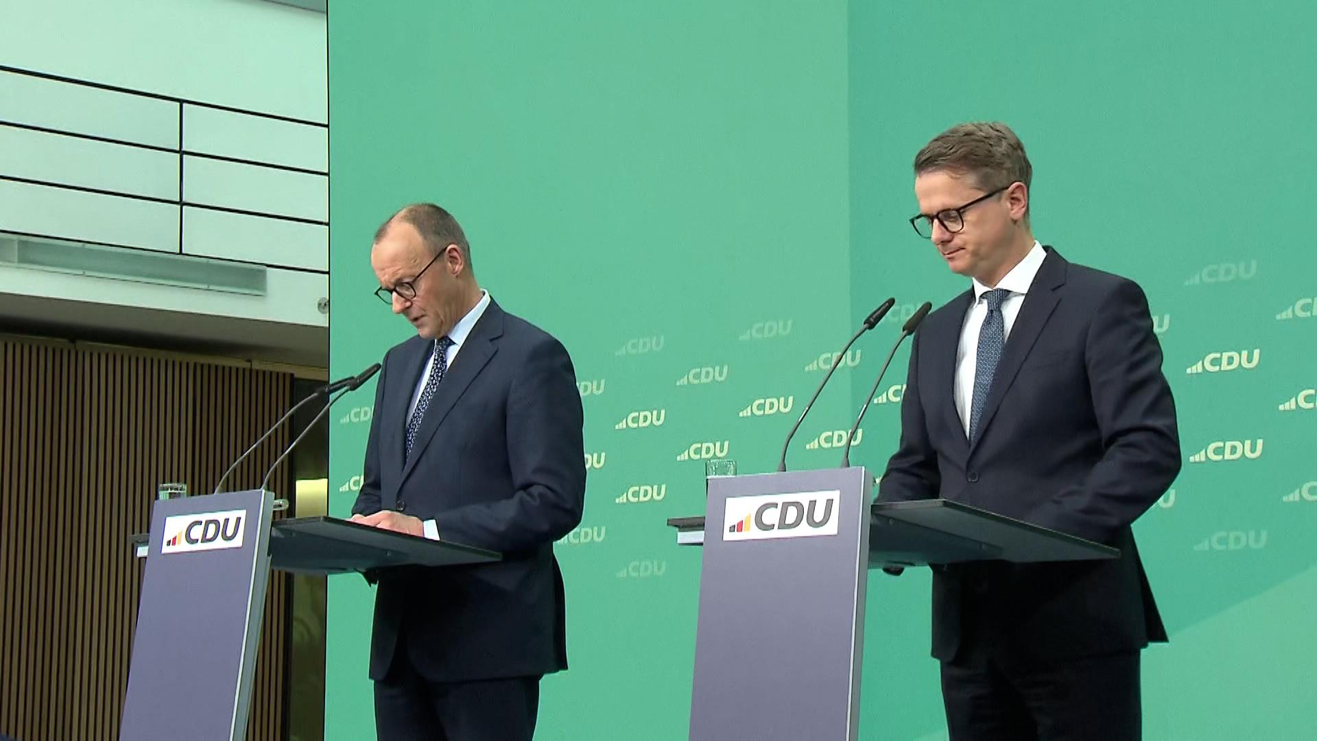 Die Union hat gewonnen, aber CDU-Spitzenkandidat Friedrich Merz muss schwierige Aufgaben bewältigen.