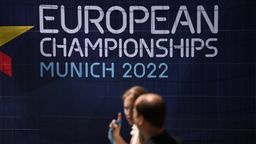 Ein Plakat der European Championships in München | Bild:dpa-Bildfunk/Angelika Warmuth
