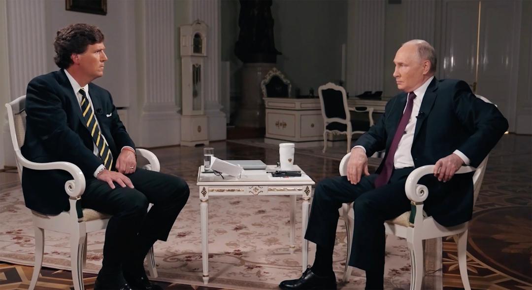 Minutenlange Monologe und historische Abhandlungen von Wladimir Putin machten das Interview des Ex-Fox-News-Moderators Tucker Carlson zur Einschlafpille. Das Wichtigste: Putin zeigte keinerlei Absicht, den Krieg in der Ukraine zu beenden.