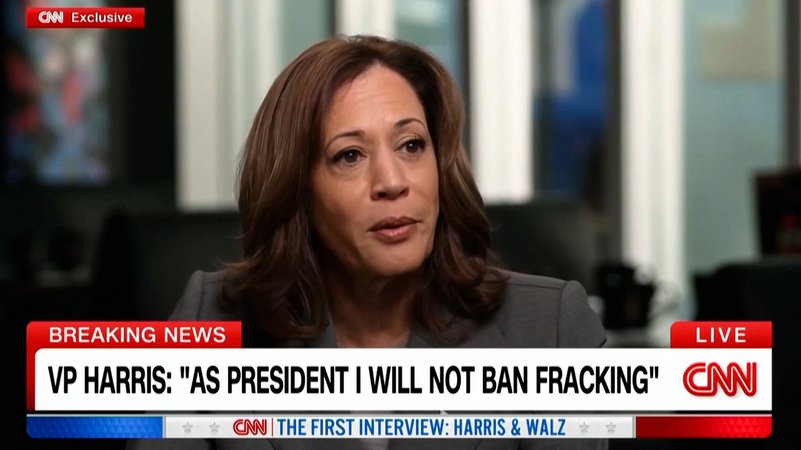 Kamala Harris im ersten TV-Interview bei CNN | Bild: Bayerischer Rundfunk 2024 Kamala Harris im ersten TV-Interview bei CNN