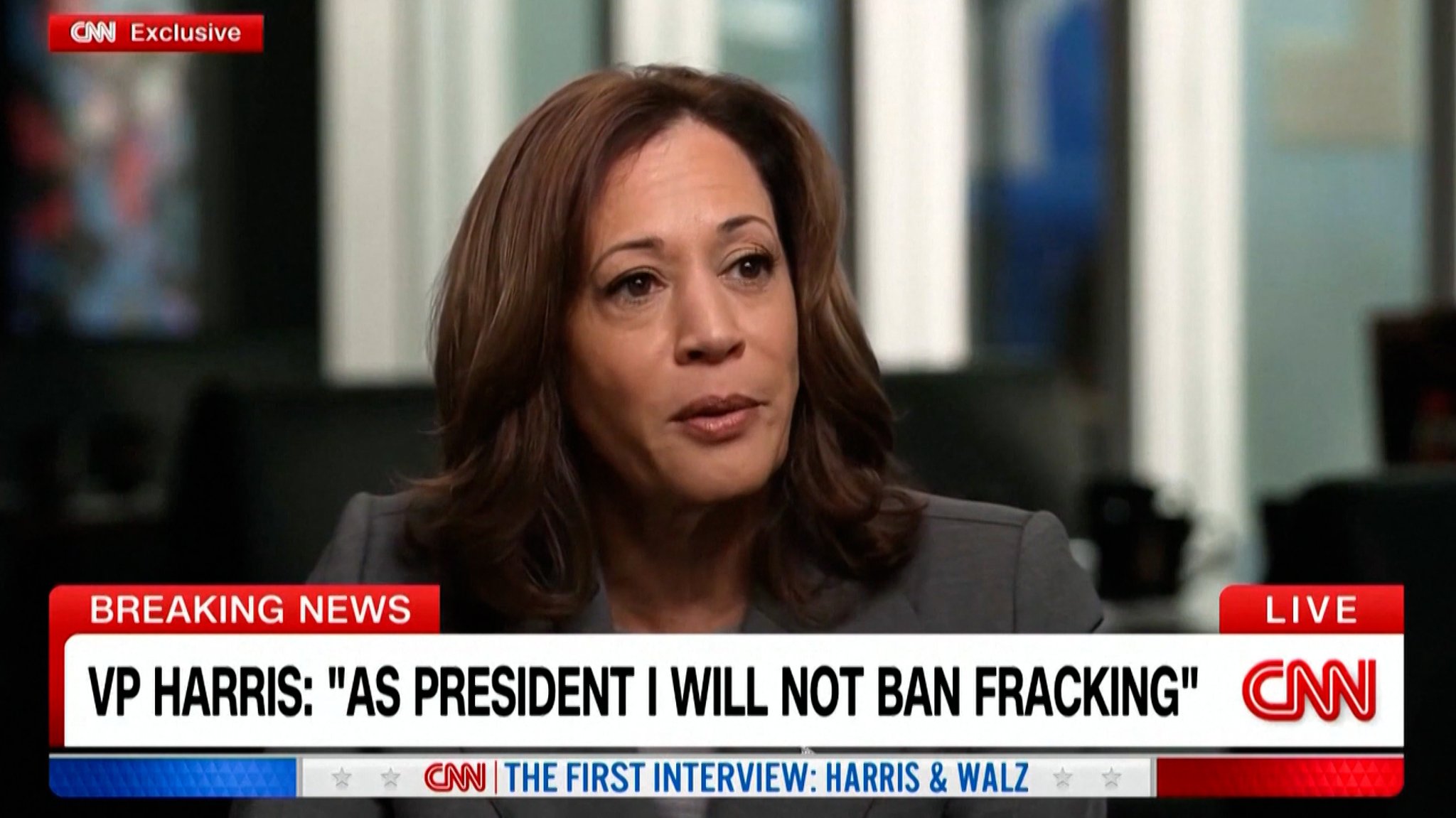 Kamala Harris im ersten TV-Interview bei CNN