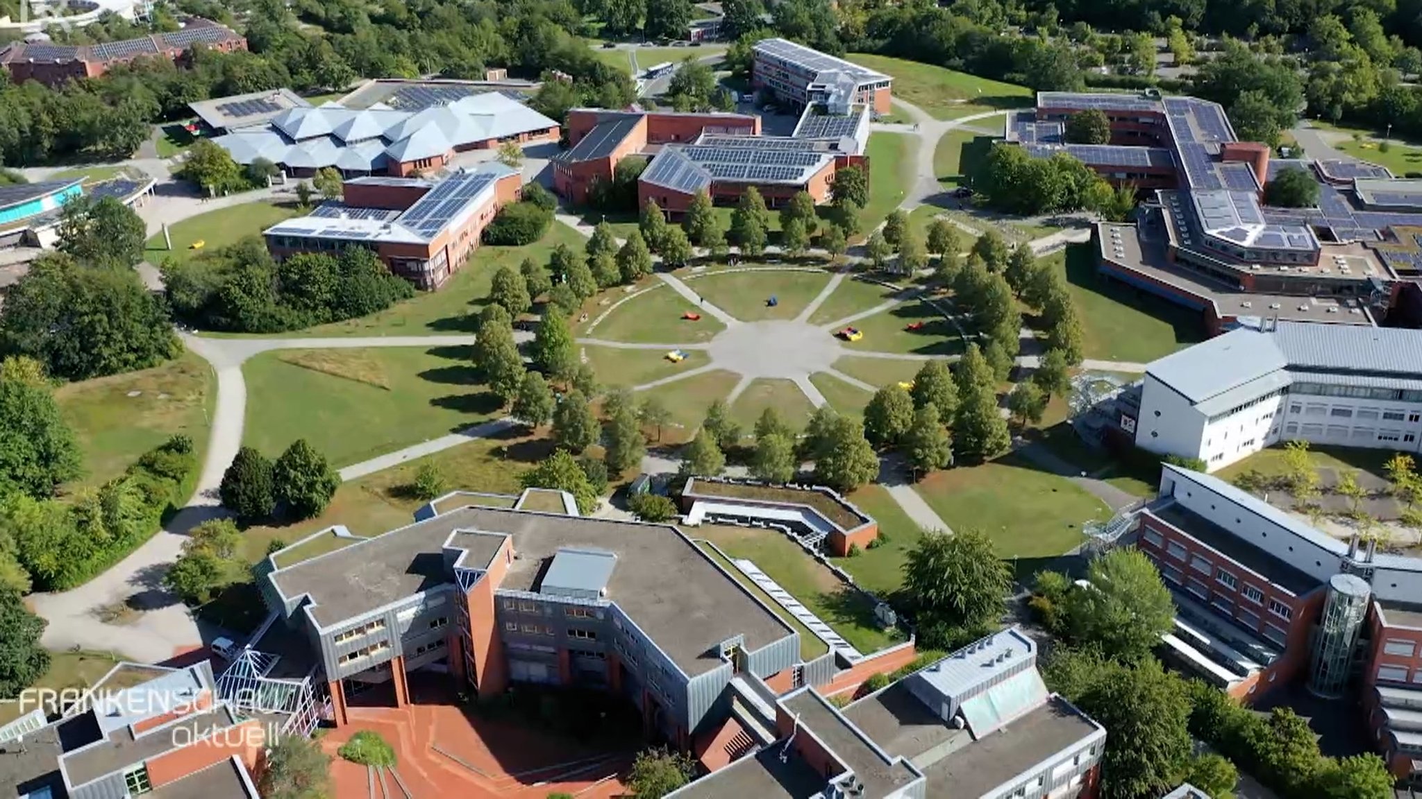 Universität Bayreuth von oben.
